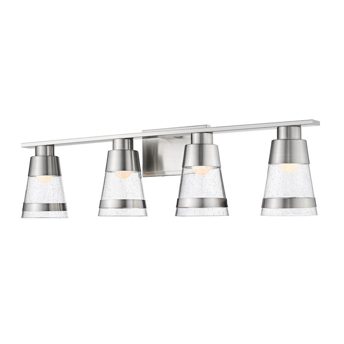 Z-Lite Ethos 4 Light Vanity, Brushed Nickel/Seedy - 1922-4V-BN-LED