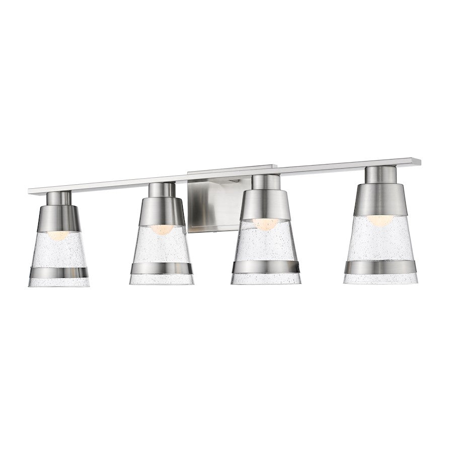 Z-Lite Ethos 4 Light Vanity, Brushed Nickel/Seedy - 1922-4V-BN-LED