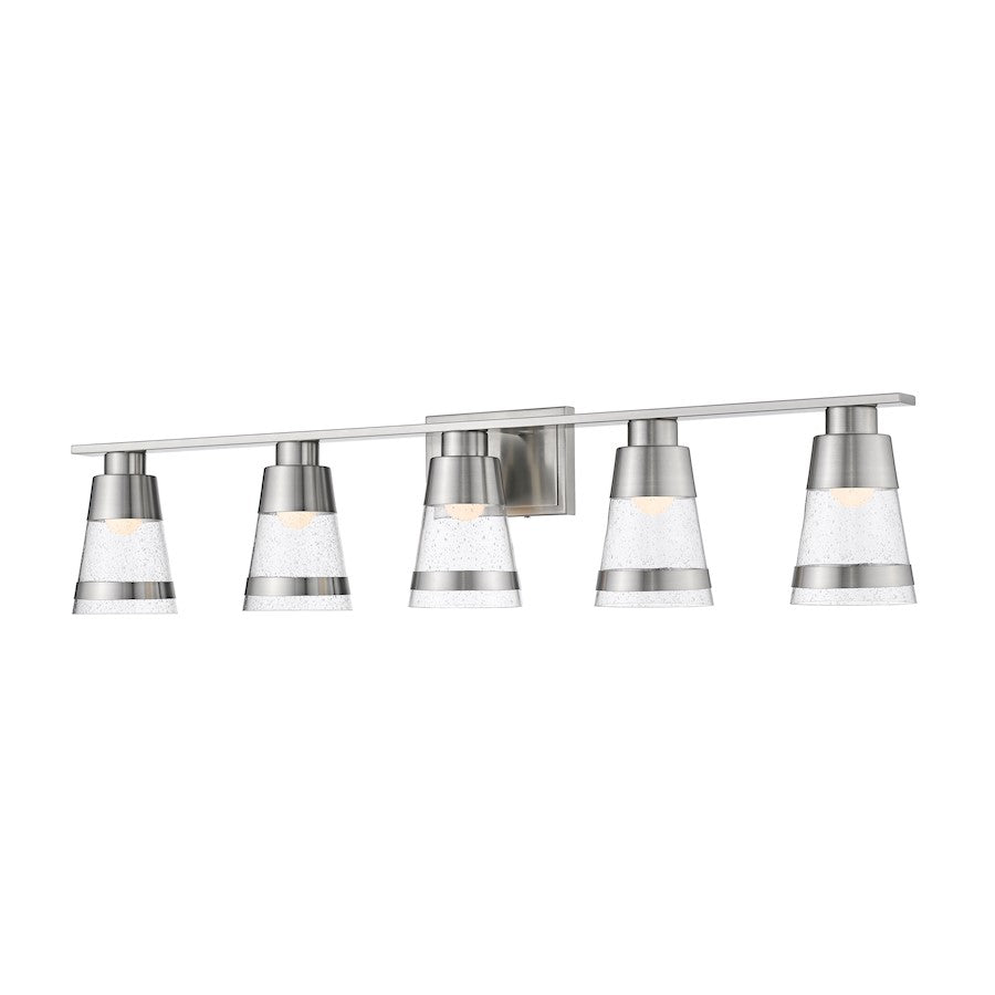 Z-Lite Ethos 5 Light Vanity, Brushed Nickel/Seedy - 1922-5V-BN-LED