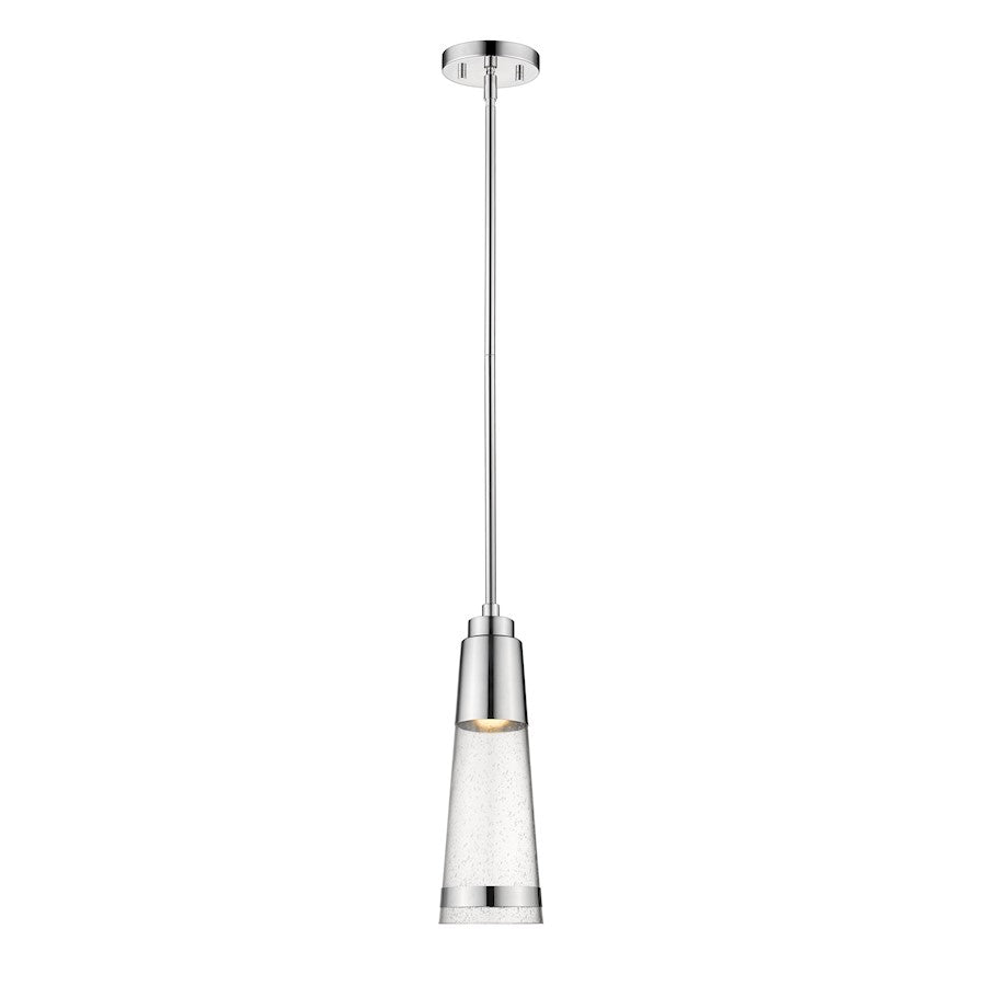 Z-Lite Ethos 1 Light Pendant, Chrome/Seedy - 1922P-CH-LED