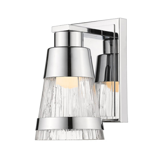 Z-Lite Ethos 1 Light Wall Sconce, Chrome/Chiseled - 1923-1S-CH-LED