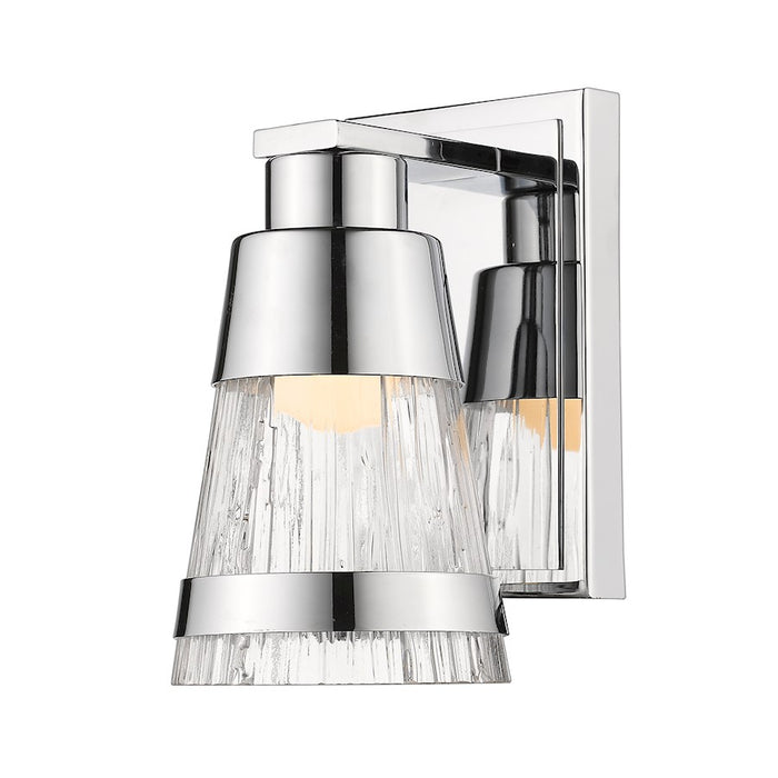 Z-Lite Ethos 1 Light Wall Sconce, Chrome/Chiseled - 1923-1S-CH-LED
