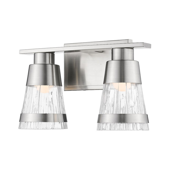 Z-Lite Ethos 2 Light Vanity, Brushed Nickel/Chiseled - 1923-2V-BN-LED