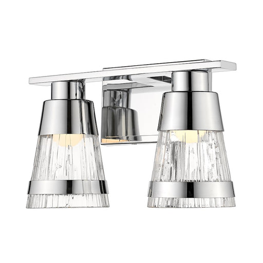 Z-Lite Ethos 2 Light Vanity, Chrome/Chiseled - 1923-2V-CH-LED