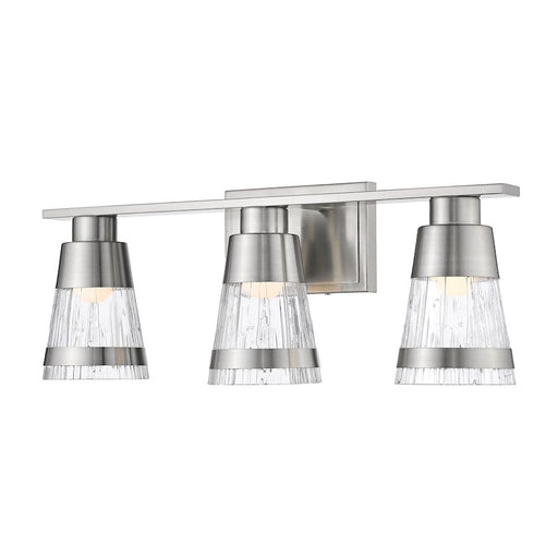 Z-Lite Ethos 3 Light Vanity, Brushed Nickel/Chiseled - 1923-3V-BN-LED