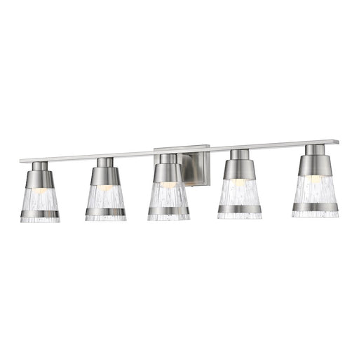 Z-Lite Ethos 5 Light Vanity, Brushed Nickel/Chiseled - 1923-5V-BN-LED
