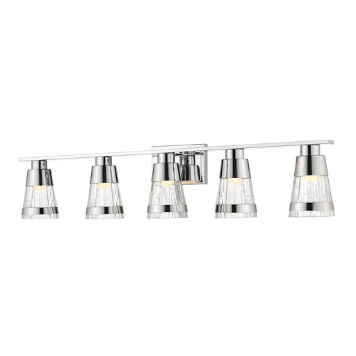 Z-Lite Ethos 5 Light Vanity, Chrome/Chiseled - 1923-5V-CH-LED