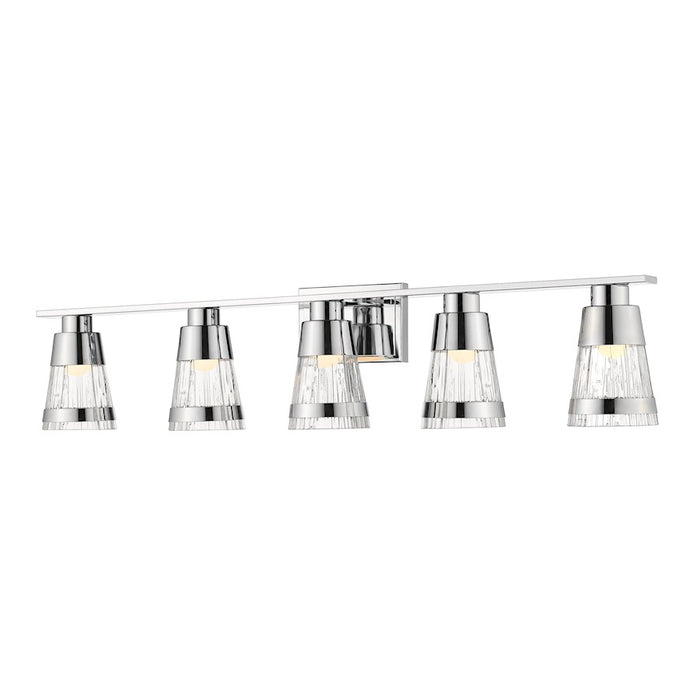 Z-Lite Ethos 5 Light Vanity, Chrome/Chiseled - 1923-5V-CH-LED