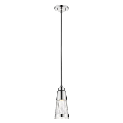 Z-Lite Ethos 1 Light Mini Pendant, Chrome/Chiseled - 1923MP-CH-LED