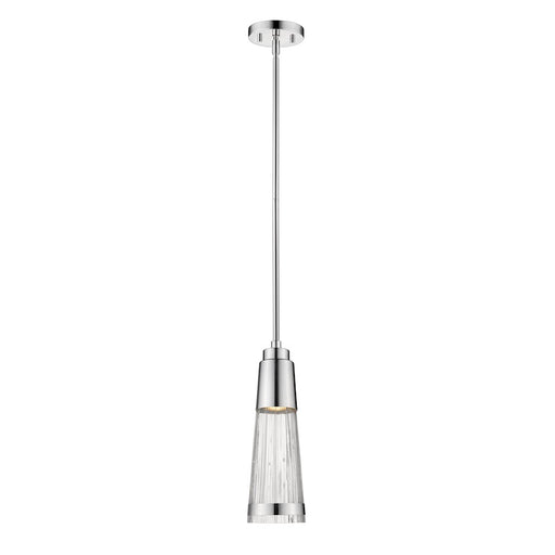 Z-Lite Ethos 1 Light Pendant, Chrome/Chiseled - 1923P-CH-LED