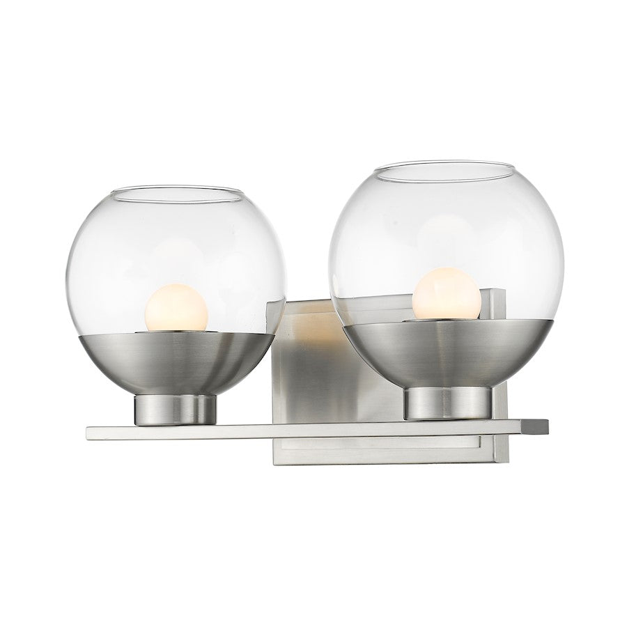 Z-Lite Osono 2 Light Vanity, Brushed Nickel - 1924-2V-BN-LED