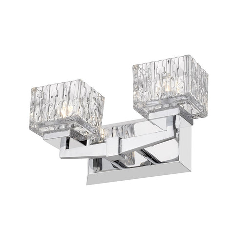Z-Lite Rubicon 2 Light Vanity, Chrome/Clear