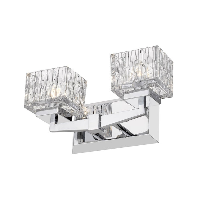 Z-Lite Rubicon 2 Light Vanity, Chrome/Clear