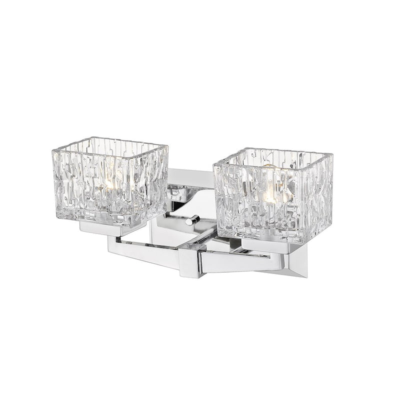 Z-Lite Rubicon 2 Light Vanity, Chrome/Clear