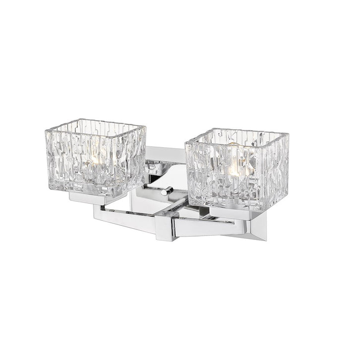 Z-Lite Rubicon 2 Light Vanity, Chrome/Clear