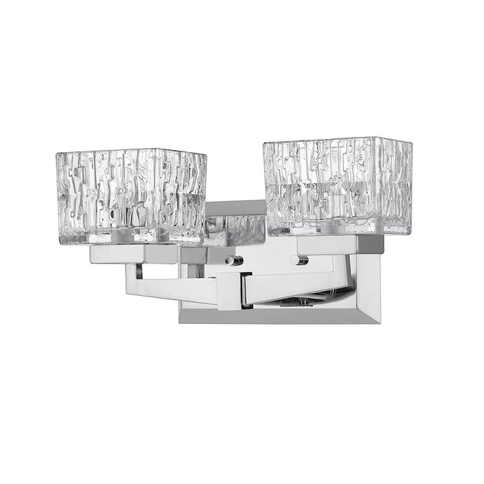 Z-Lite Rubicon 2 Light Vanity, Chrome/Clear