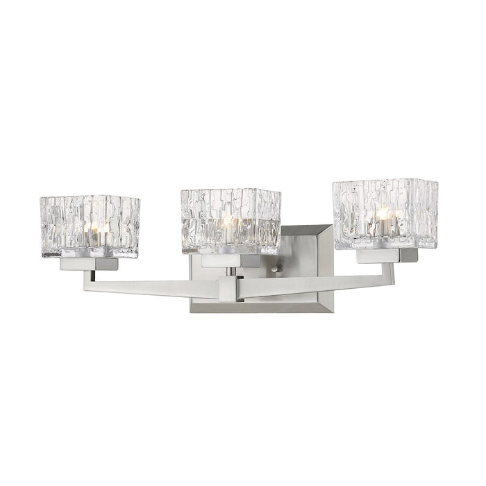 Z-Lite Rubicon 3 Light Vanity, Brushed Nickel, Clear - 1927-3V-BN-LED