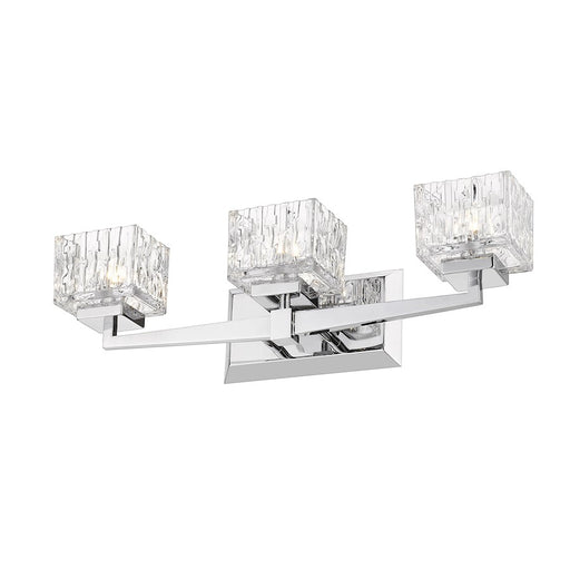 Z-Lite Rubicon 3 Light Vanity, Chrome/Clear