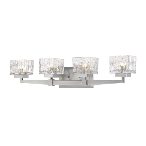Z-Lite Rubicon 4 Light Vanity, Brushed Nickel, Clear - 1927-4V-BN-LED