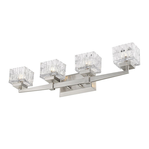 Z-Lite Rubicon 4 Light Vanity, Brushed Nickel/Clear