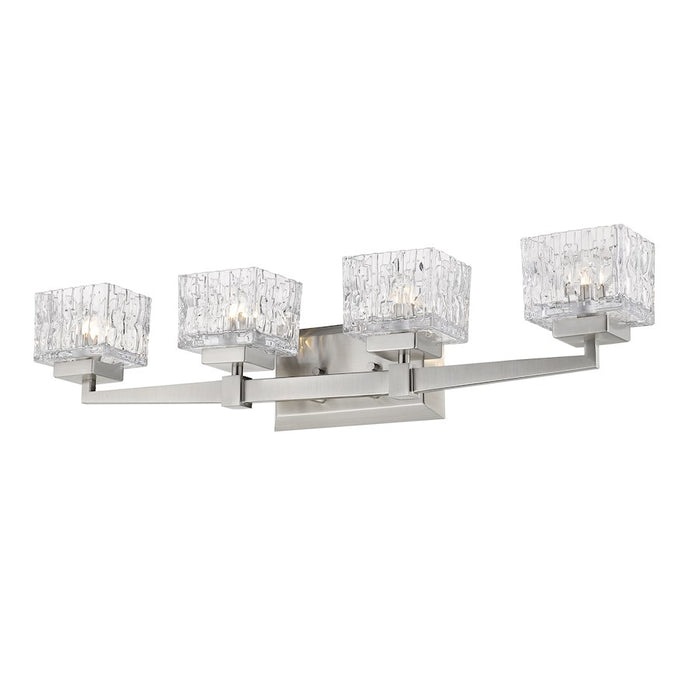 Z-Lite Rubicon 4 Light Vanity, Brushed Nickel/Clear