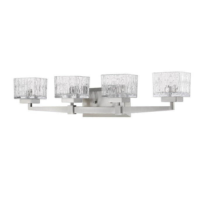 Z-Lite Rubicon 4 Light Vanity, Brushed Nickel/Clear