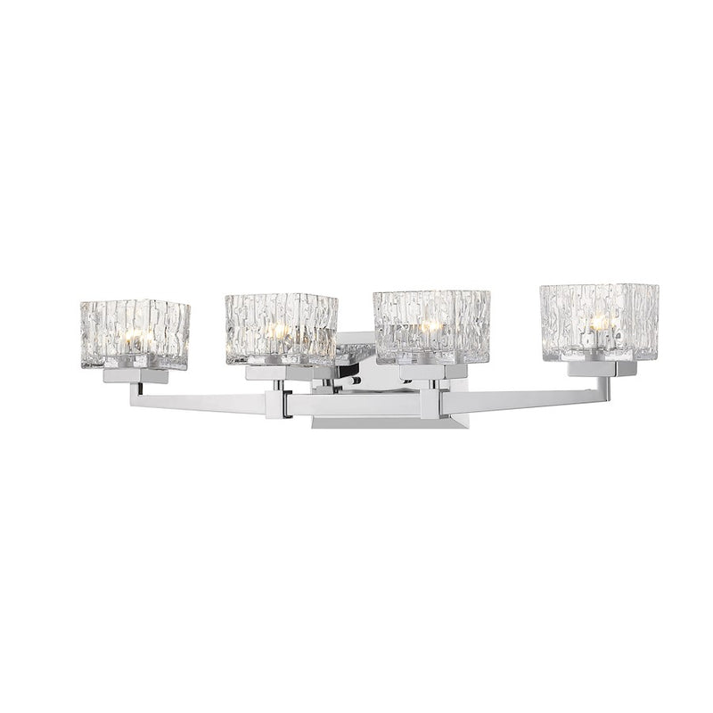 Z-Lite Rubicon 4 Light Vanity, Chrome, Clear - 1927-4V-CH-LED