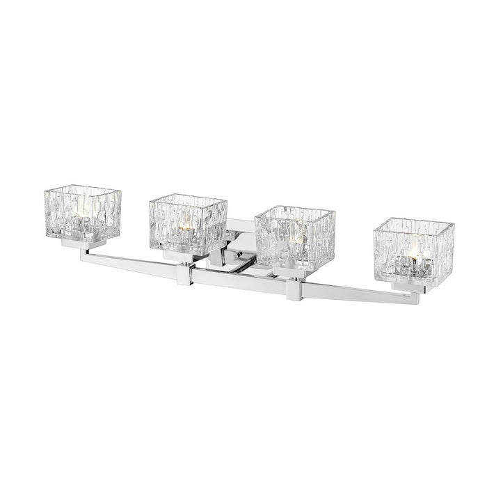 Z-Lite Rubicon 4 Light Vanity, Chrome/Clear