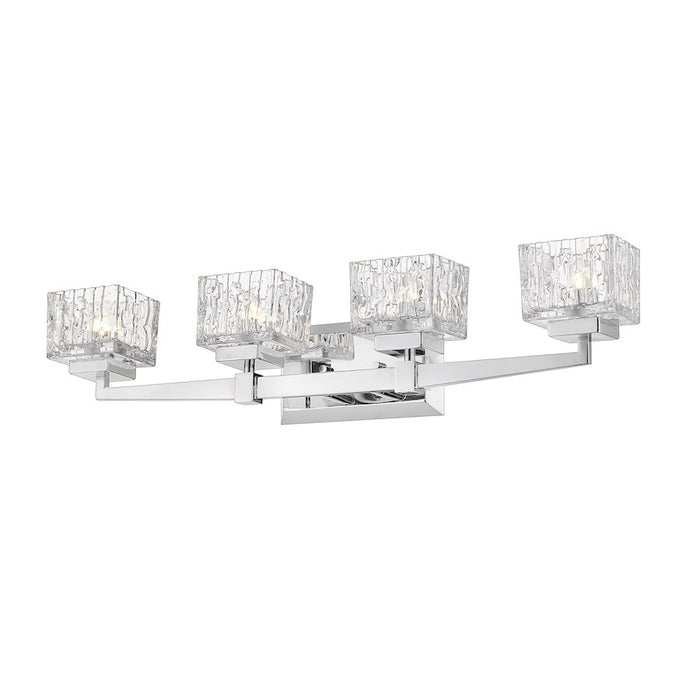 Z-Lite Rubicon 4 Light Vanity, Chrome/Clear