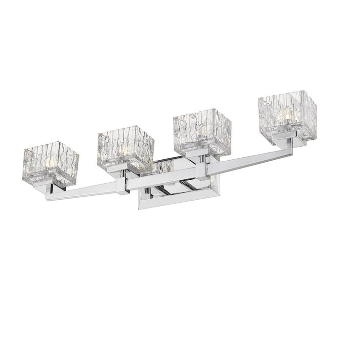 Z-Lite Rubicon 4 Light Vanity, Chrome/Clear