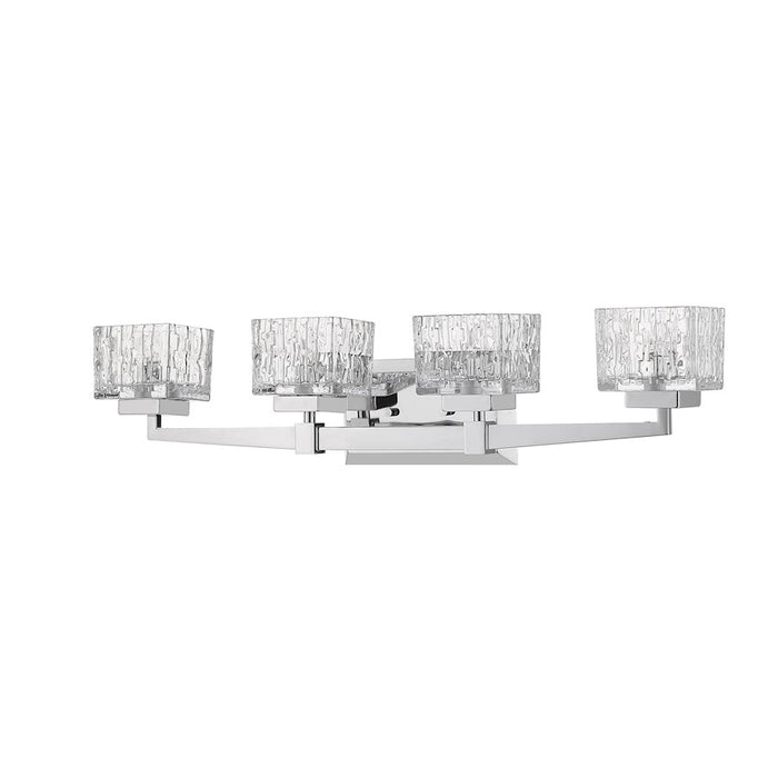 Z-Lite Rubicon 4 Light Vanity, Chrome/Clear