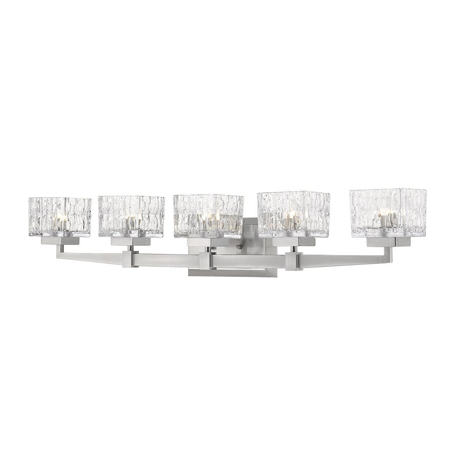 Z-Lite Rubicon 5 Light Vanity, Brushed Nickel, Clear - 1927-5V-BN-LED