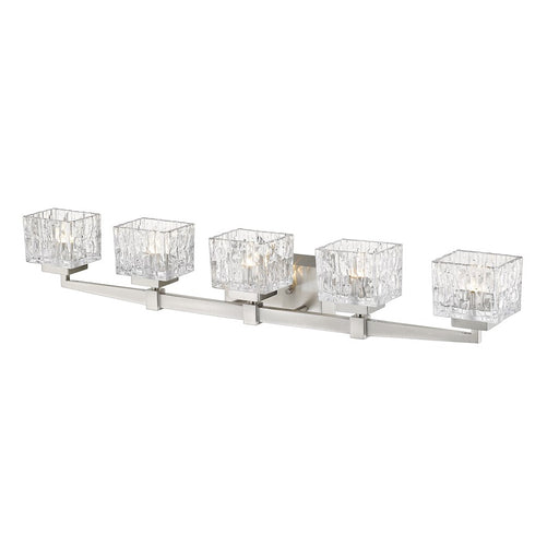 Z-Lite Rubicon 5 Light Vanity, Brushed Nickel/Clear