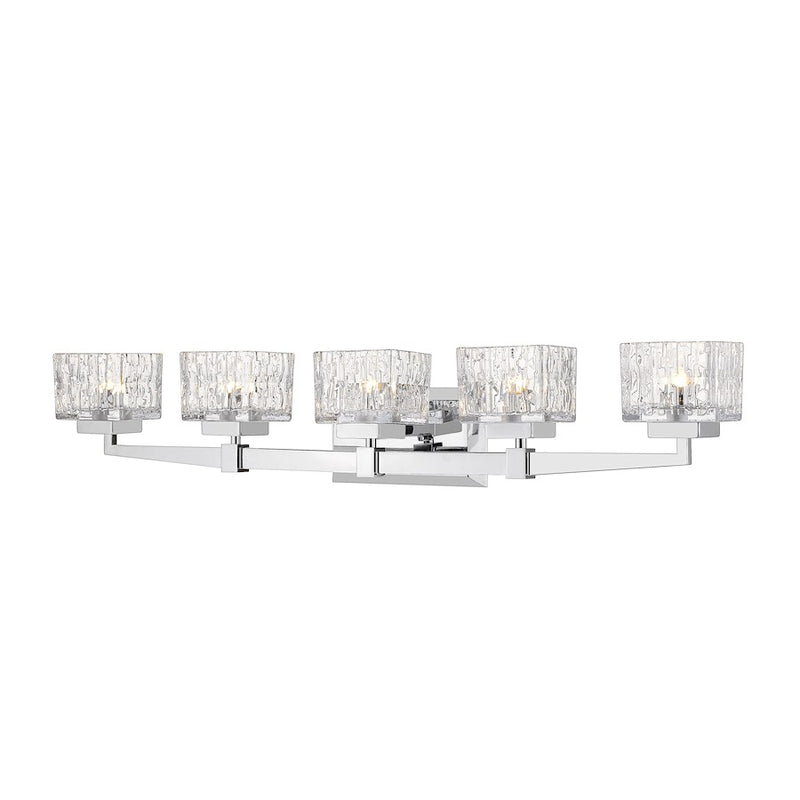 Z-Lite Rubicon 5 Light Vanity, Chrome, Clear - 1927-5V-CH-LED
