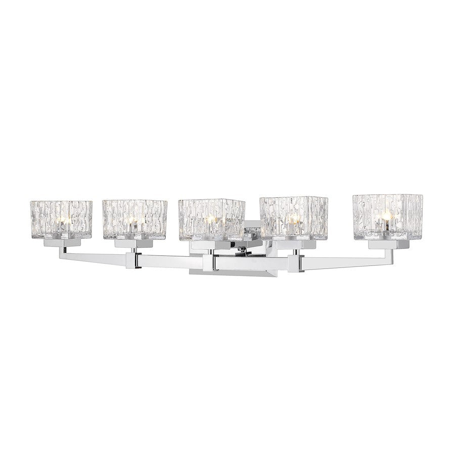 Z-Lite Rubicon 5 Light Vanity, Chrome, Clear - 1927-5V-CH-LED