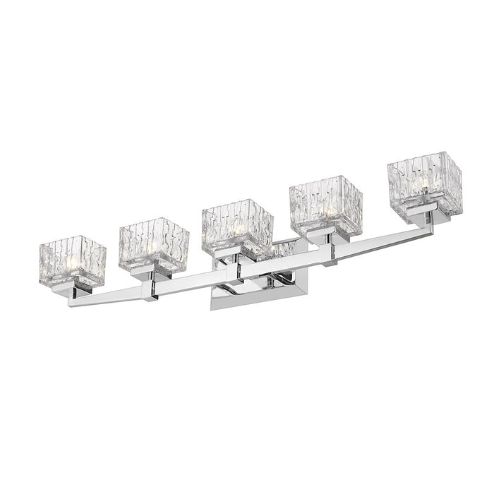 Z-Lite Rubicon 5 Light Vanity, Chrome/Clear
