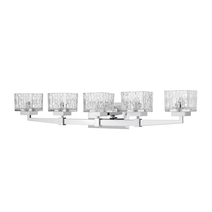 Z-Lite Rubicon 5 Light Vanity, Chrome/Clear