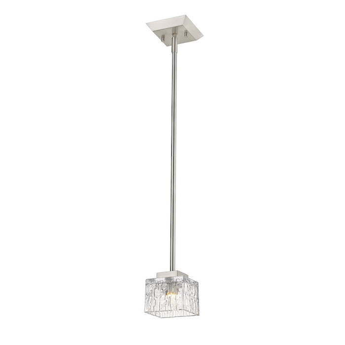 Z-Lite Rubicon 1 Light Mini Pendant, Brushed Nickel - 1927MP-BN
