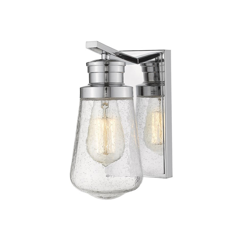 Z-Lite Gaspar 1 Light Wall Sconce, Chrome/Seedy - 1928-1S-CH