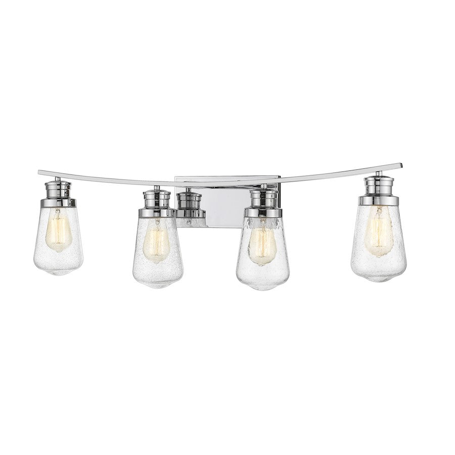 Z-Lite Gaspar 4 Light Vanity, Chrome/Seedy - 1928-4V-CH