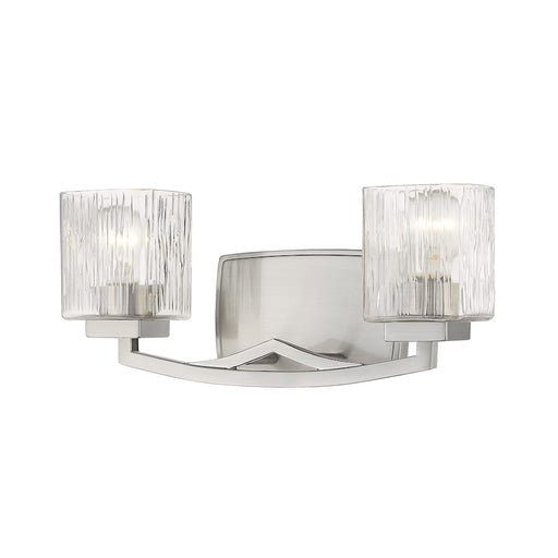 Z-Lite Zaid 2 Light Vanity, Brushed Nickel/Chisel - 1929-2V-BN