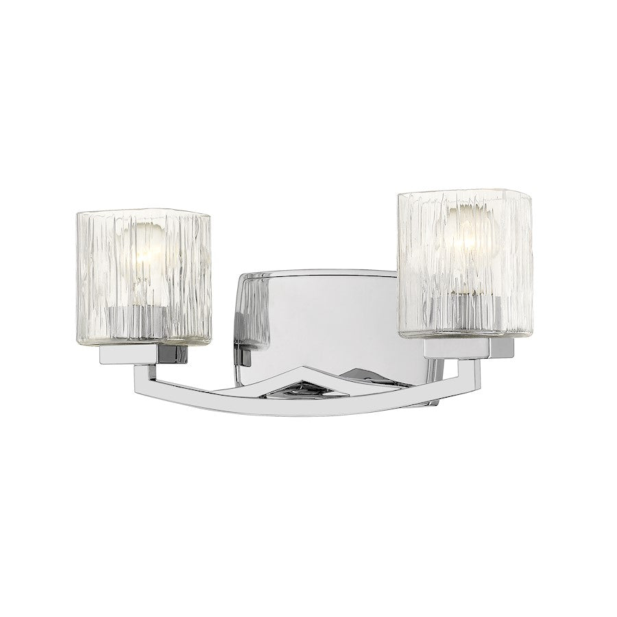 Z-Lite Zaid 2 Light Vanity, Chrome/Chisel - 1929-2V-CH