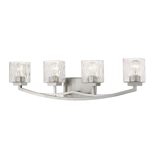 Z-Lite Zaid 4 Light Vanity, Brushed Nickel/Chisel - 1929-4V-BN