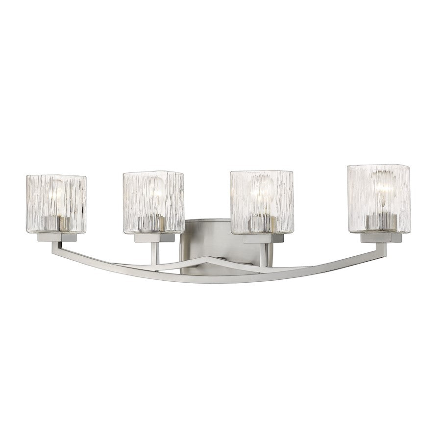 Z-Lite Zaid 4 Light Vanity, Brushed Nickel/Chisel - 1929-4V-BN