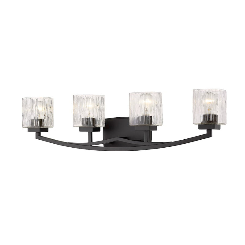 Z-Lite Zaid 4 Light Vanity, Bronze/Chisel - 1929-4V-BRZ