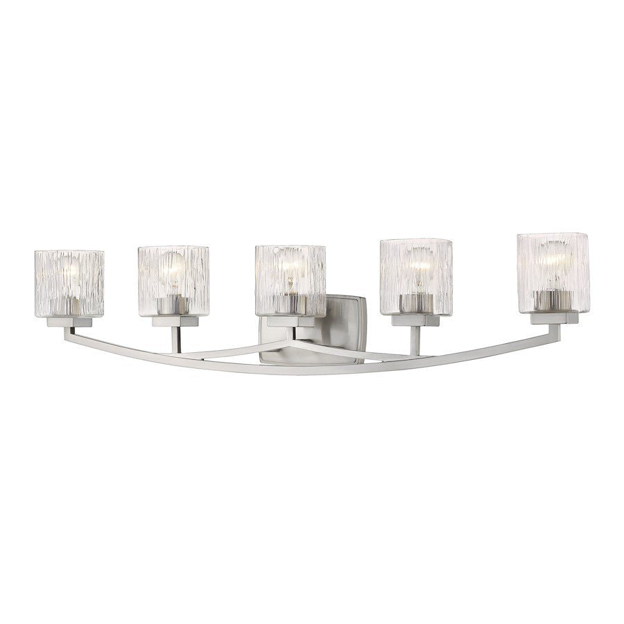 Z-Lite Zaid 5 Light Vanity, Brushed Nickel/Chisel - 1929-5V-BN