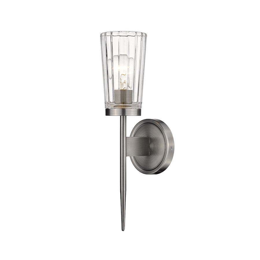 Z-Lite Flair 1 Light Wall Sconce, Antique Nickel - 1932-1S-AN