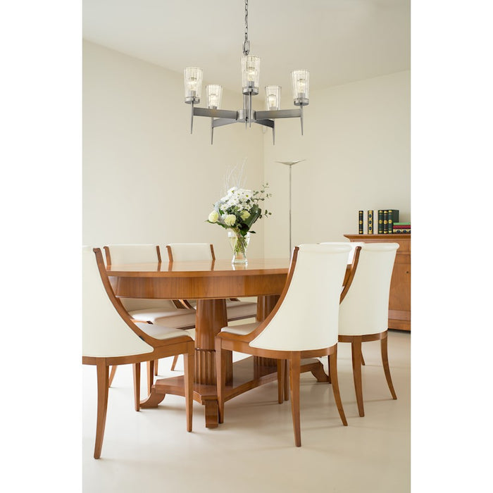 Z-Lite Flair 5 Light Chandelier, Antique Nickel
