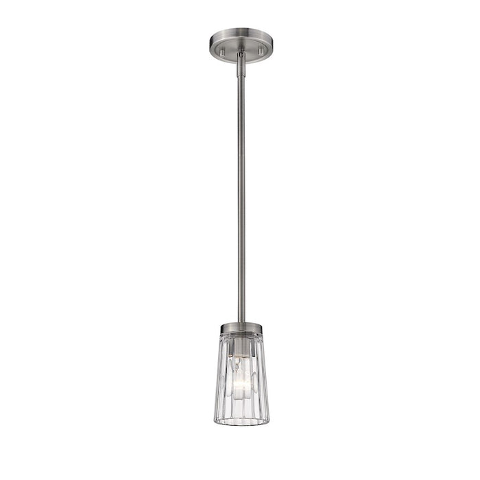 Z-Lite Flair 1 Light Mini Pendant, Antique Nickel - 1932MP-AN