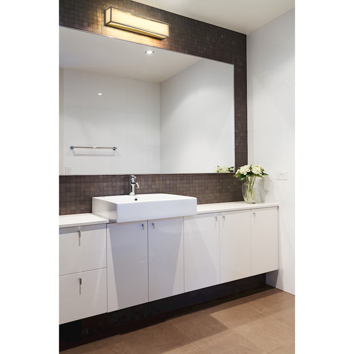 Z-Lite Baden 2 Light 24" Vanity, Brushed Nickel/Frosted White